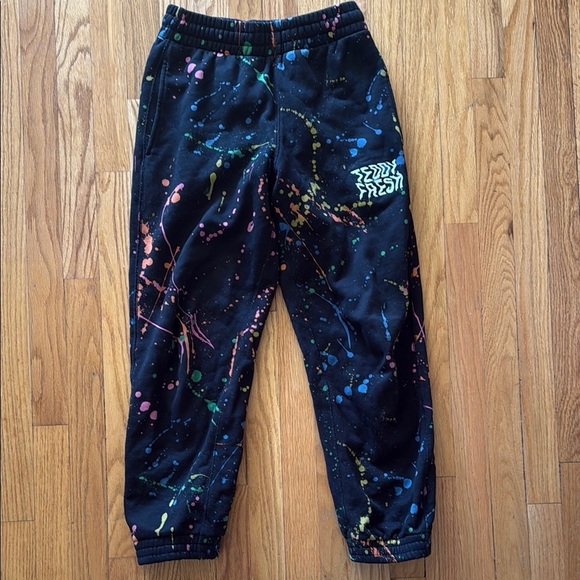 Teddy Fresh sz S Black Joggers splatter paint print great condition 27” inseam - Picture 1 of 7